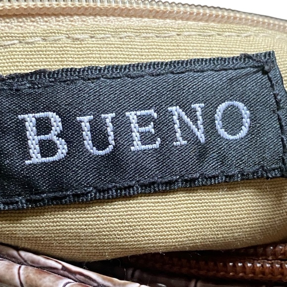 BUENO Snake-print & Tan Shoulder Bag Water Resistant Coastal Curved Handle Bag - Picture 5 of 15